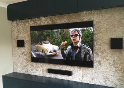 Gold home cinema room
